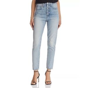Weworewhat Danielle High Rise Jeans Exposed Button Fly Rigid Denim 29